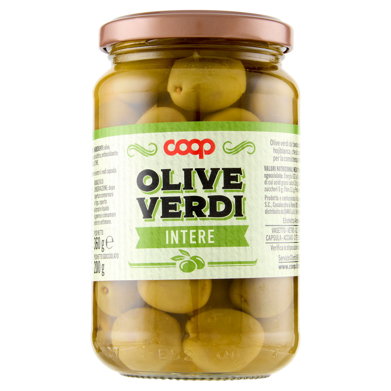 Olive verdi in salamoia 200 gr