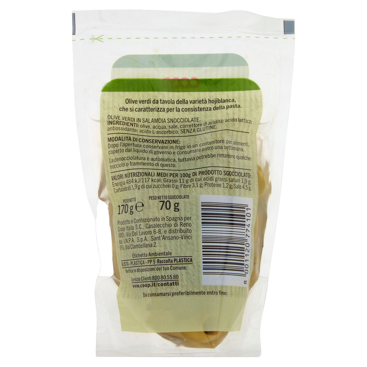 Olive verdi coop snocciolate busta g 70 - Immagine 21