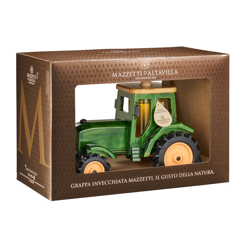 Grappa invecchiata trattore in confezione regalo 200 ml