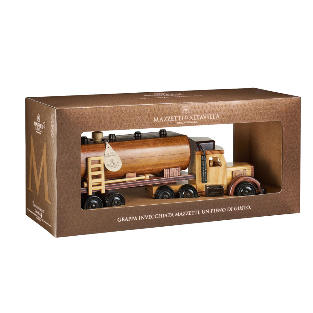 Grappa invecchiata camion con autobotte in confezione regalo 200 ml