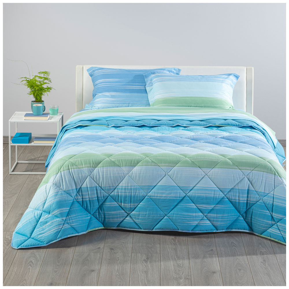 Trapunta Sofficissima Essence azzurra 1 piazza e mezzo - Immagine 11