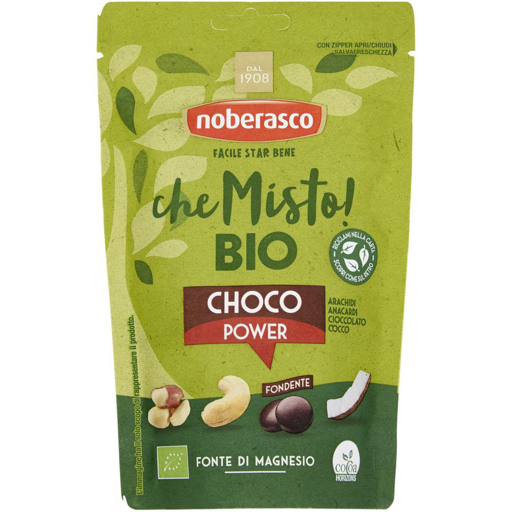 Mix di frutta secca e cioccolato fondente Choco Power 130 gr