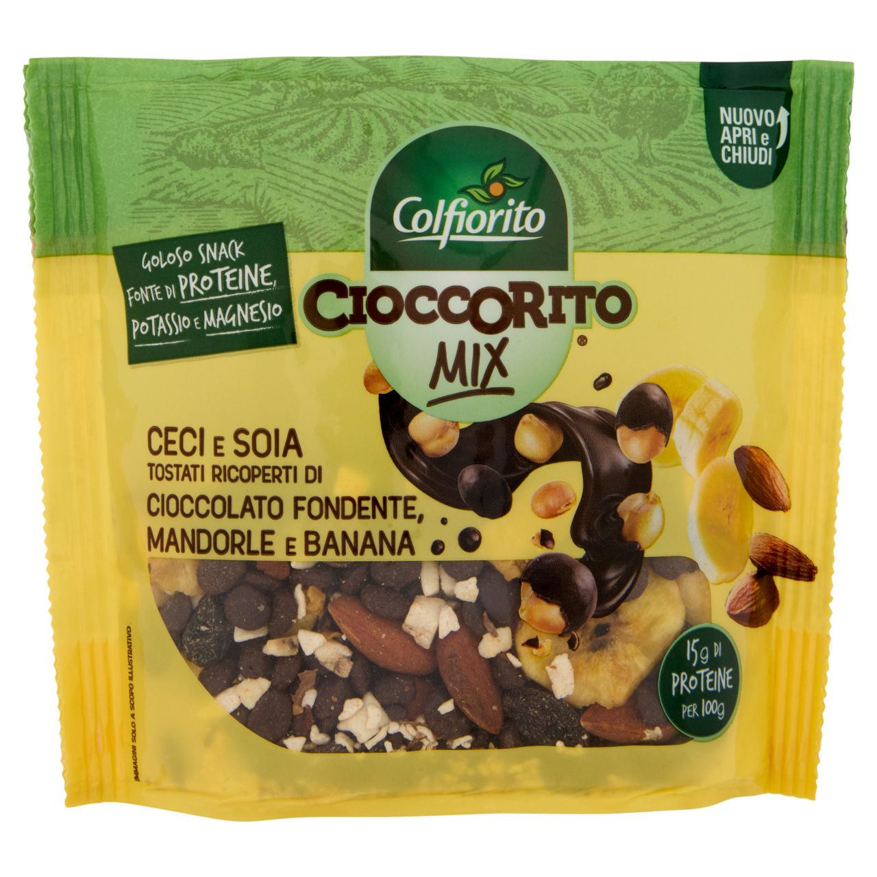 Cioccorito Mix ceci e soia tostati ricoperti di cioccolto fondente 150 gr