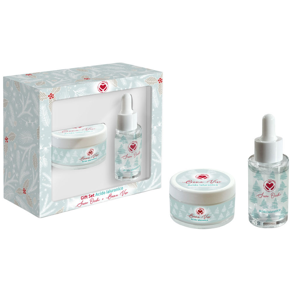 Confezione regalo set crema viso e siero occhi acido ialuronico 1 pz