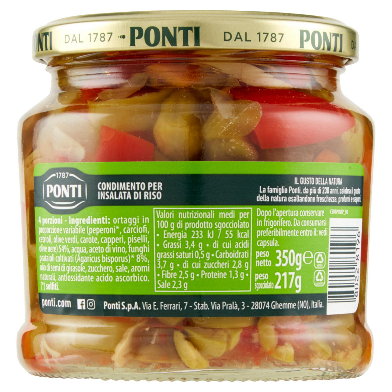 INSALATA PER RISO PEPERLIZIA PONTI G 350 SGOCCIOLATO G217 - Immagine 21