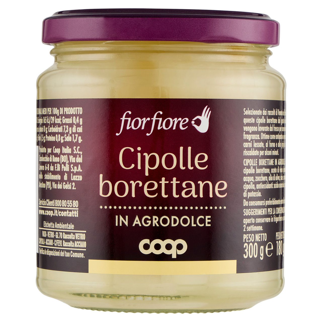 Cipolle borettane in agrodolce 180 gr - Immagine 01