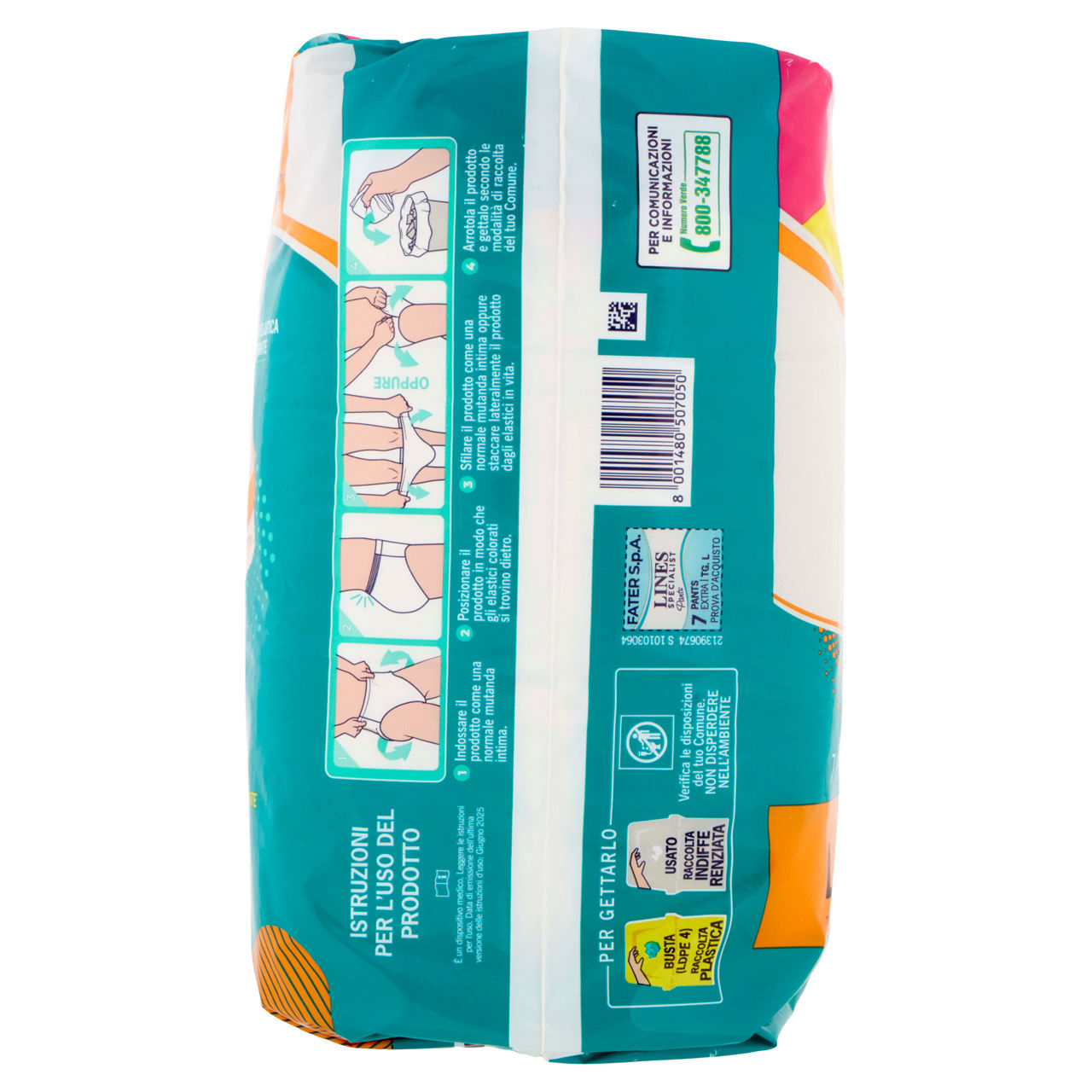 Pants assorbenti per incontinenza moderata Unisex tg L 7 pz - Immagine 11