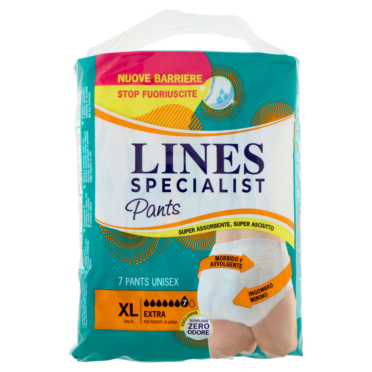 Pants assorbenti per incontinenza moderata Unisex tg XL 7 pz