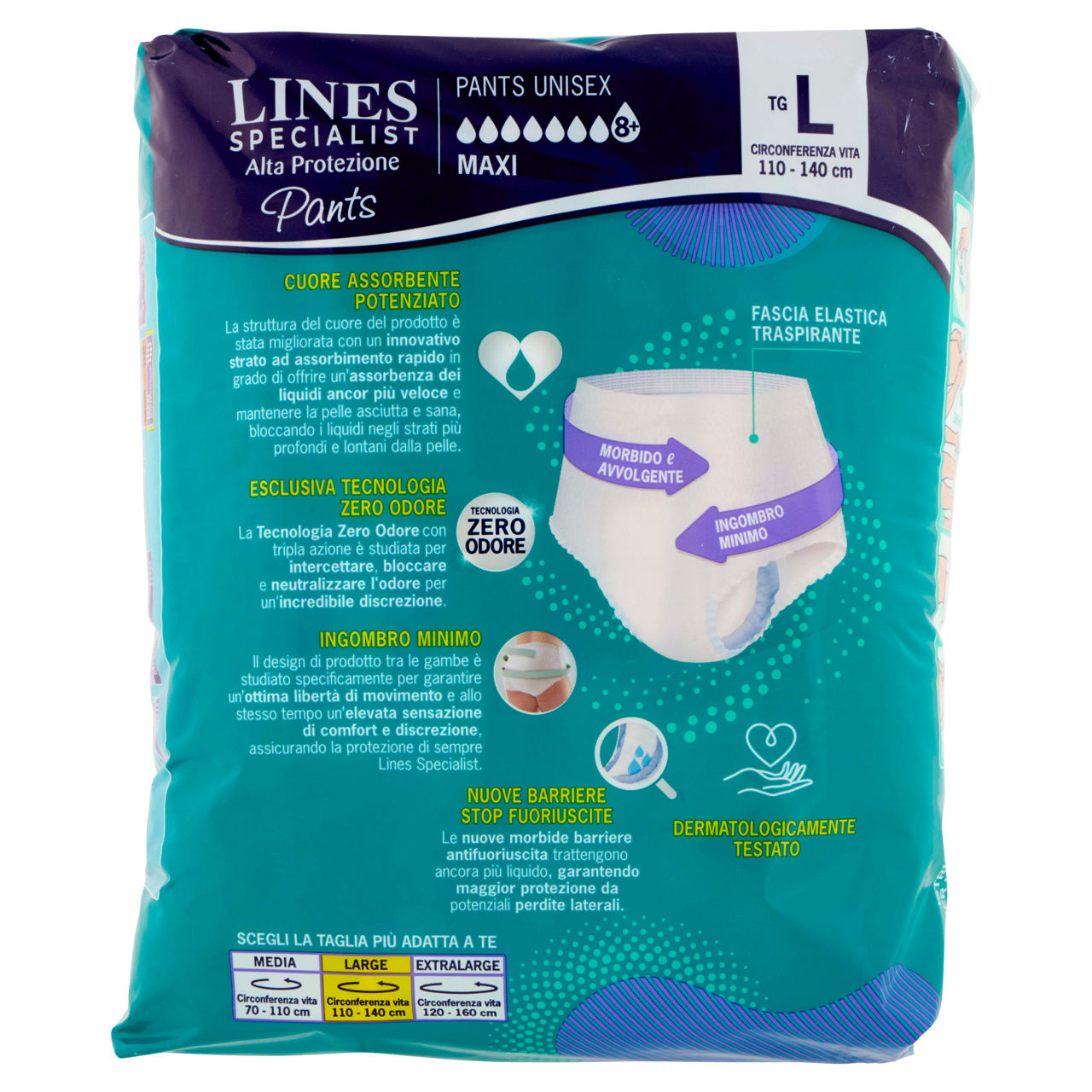 Pants assorbenti per incontinenza grave Unisex tg L 8 pz - Immagine 31