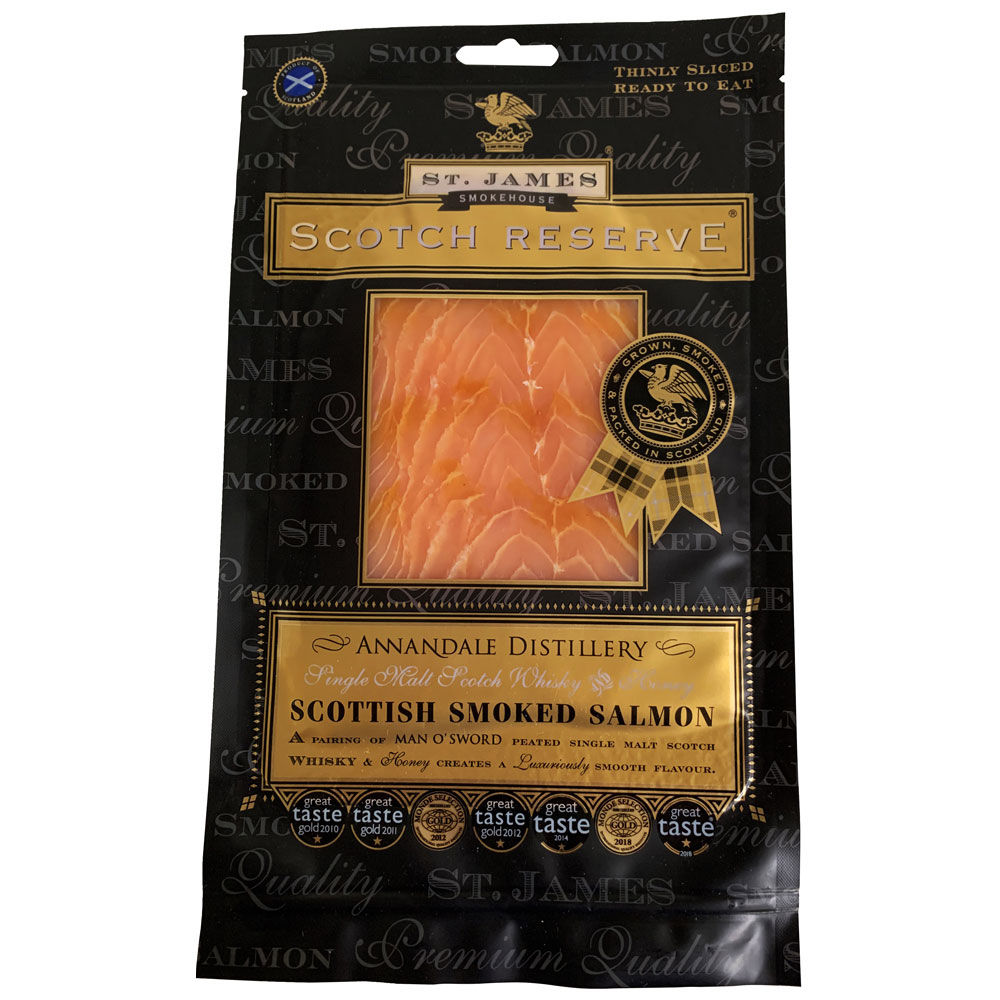 Salmone Scozzese affumicato con whisky e miele 100 gr