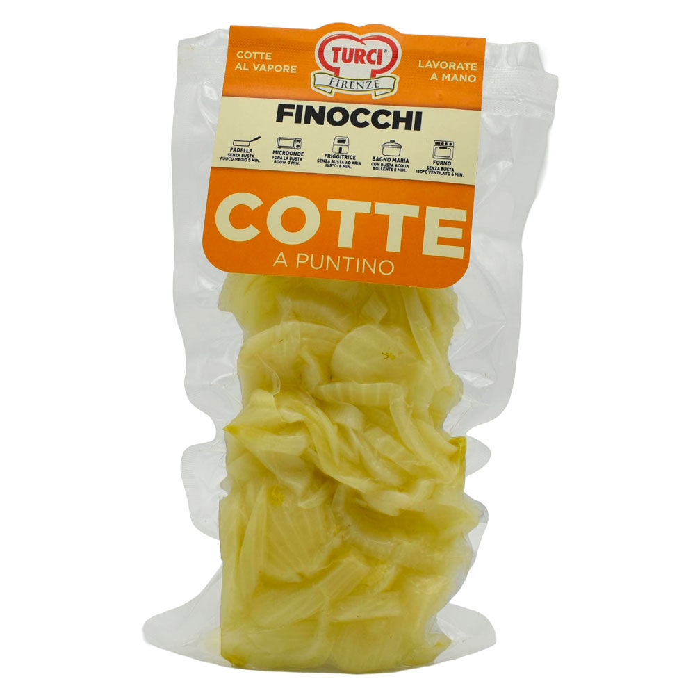Finocchi a fette cotti al vapore 200 gr