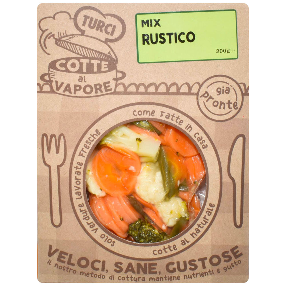 Misto verdure rustico cotto al vapore 200 gr