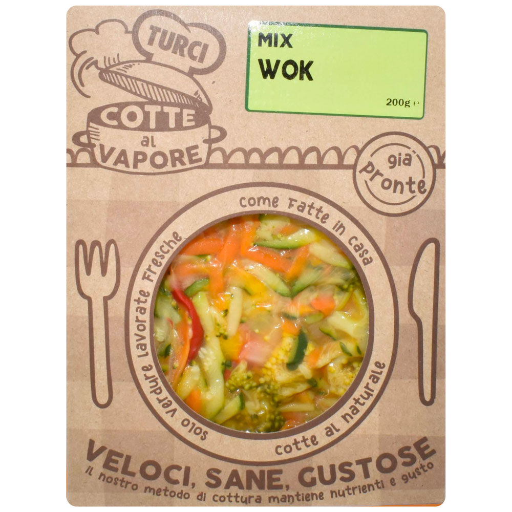 Misto verdure per wok cotte al vapore 200 gr