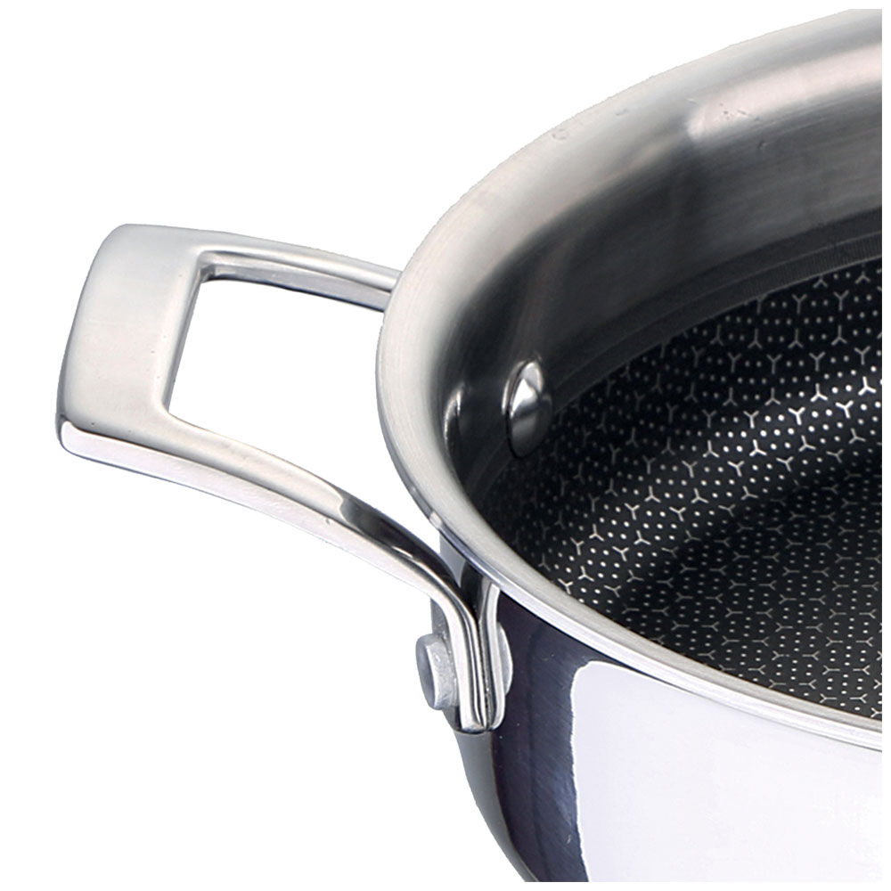 Tegame a due manici in acciaio inox Hi-Tech 24 cm antiaderente - Immagine 41