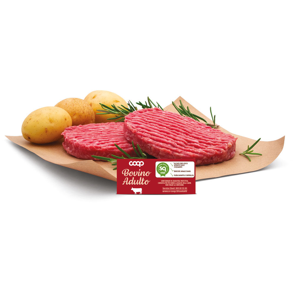 Hamburger polpa scelta di bovino adulto 2 pz x 130 gr