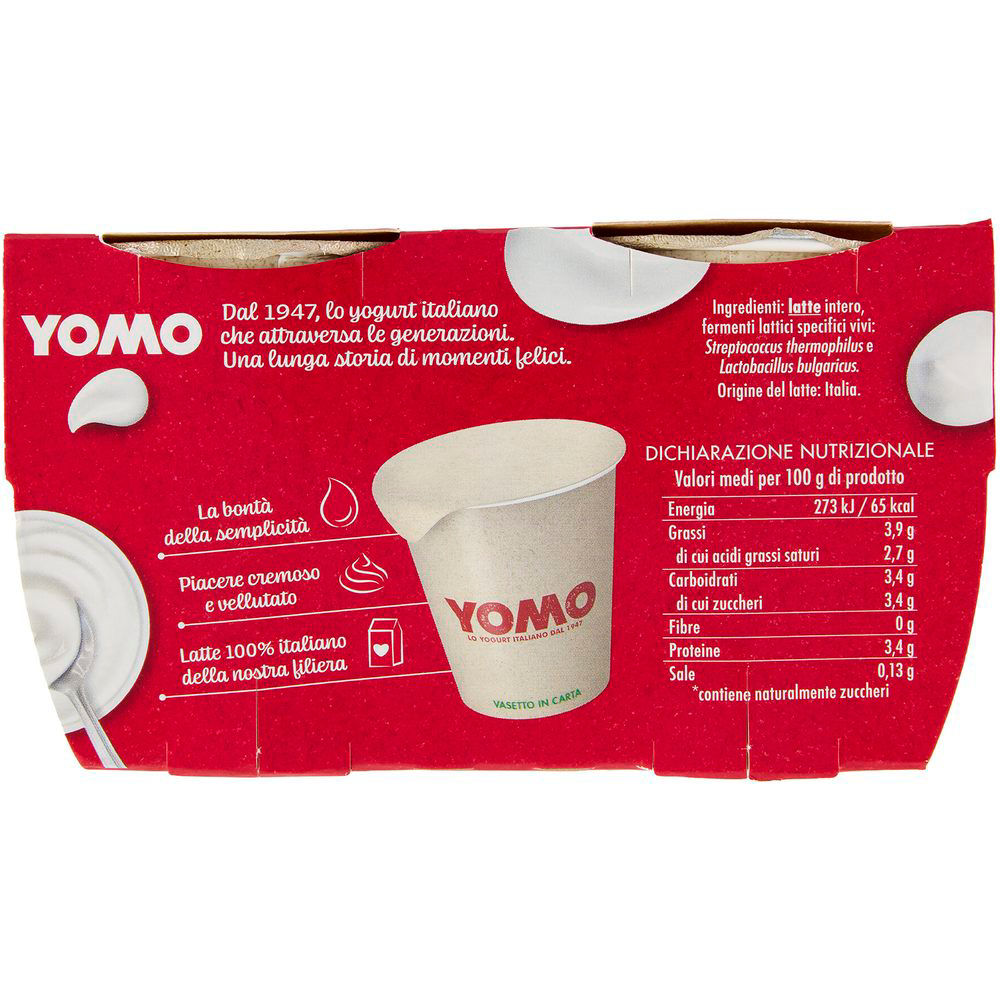 Immagine 3 di 6 del prodotto Yomo intero bianco senza zuccheri aggiunti 2 pz da 125 gr