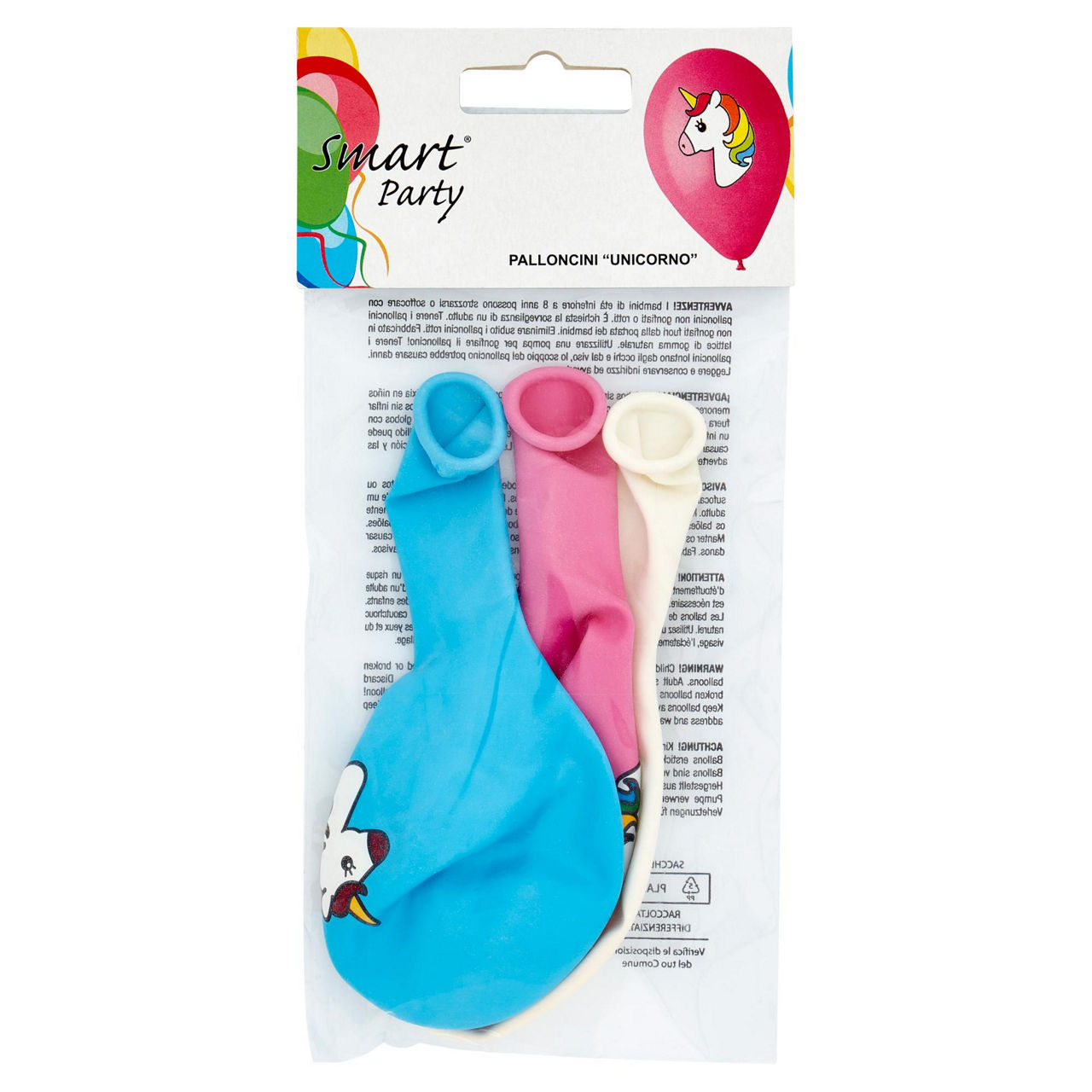 Palloncino unicorno smart pz 3