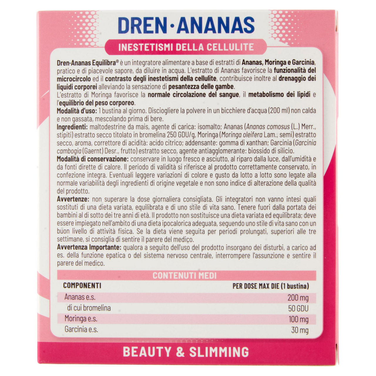 Integratore alimentare Dren Ananas inestetismi della cellulite 14 bustine - Immagine 21