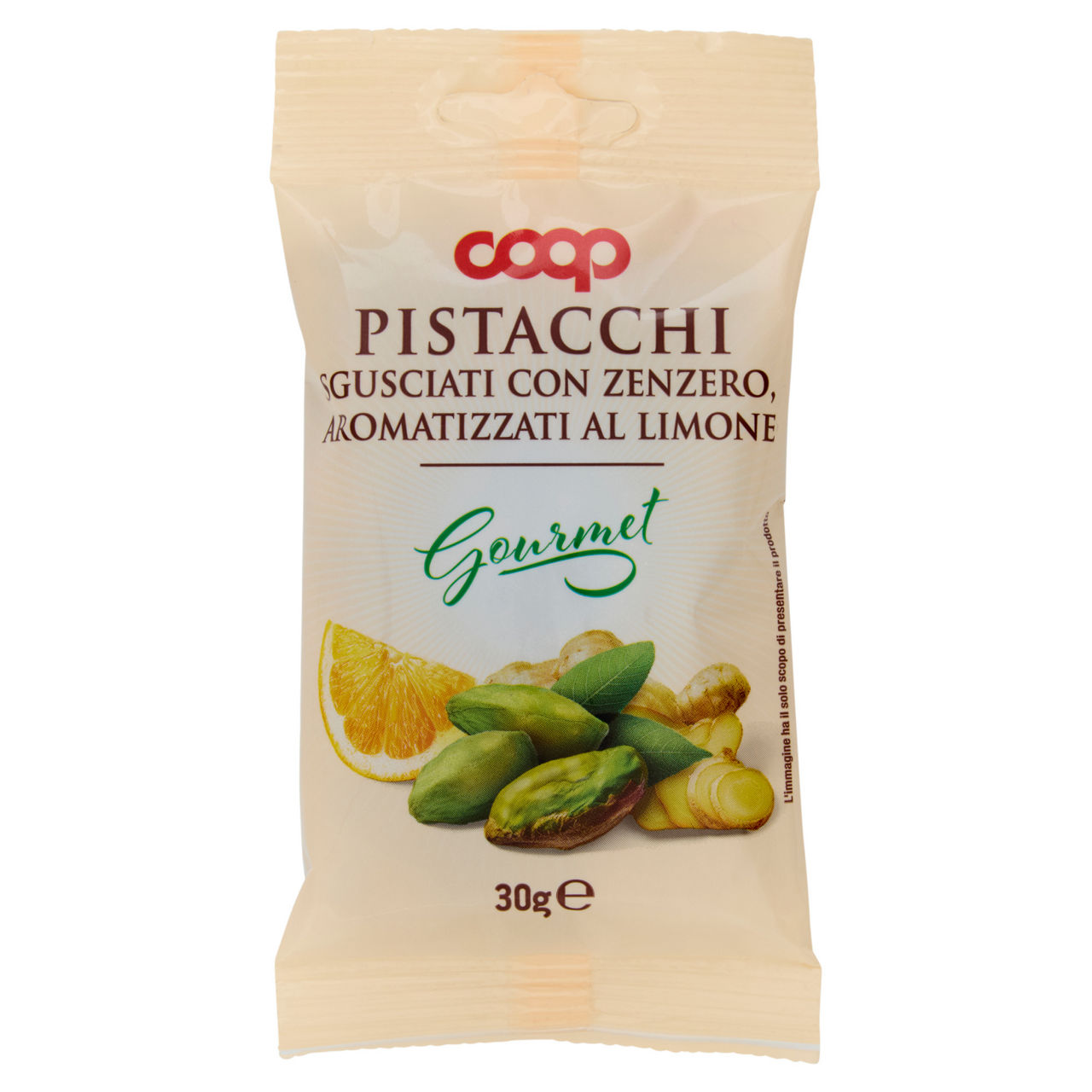 Pistacchi sgusciati con zenzero e aroma al limone 30 gr - Immagine 01
