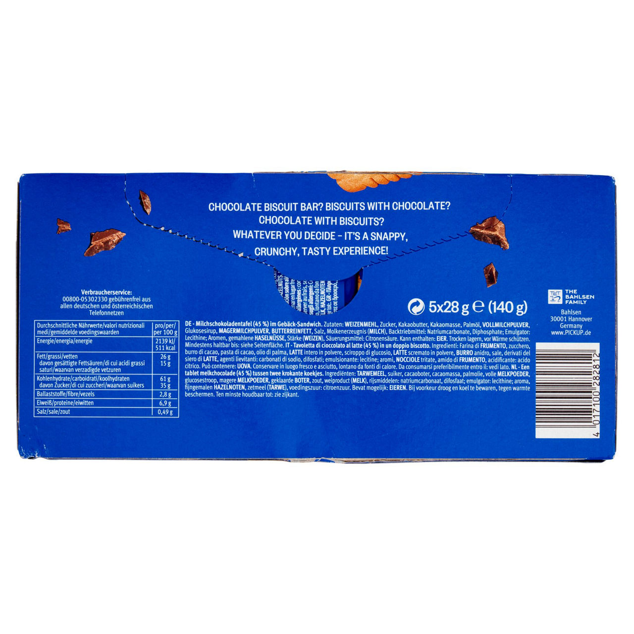Snack tavoletta di cioccolato al latte in doppio biscotto 140 gr - Immagine 21