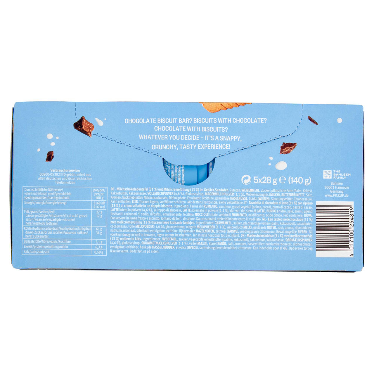 Snack tavoletta di cioccolato al latte con ripieno di crema al latte in doppio biscotto 140 gr - Immagine 21