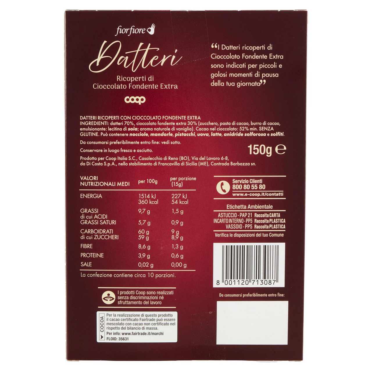 Datteri ricoperti di cioccolato 150 gr - Immagine 31