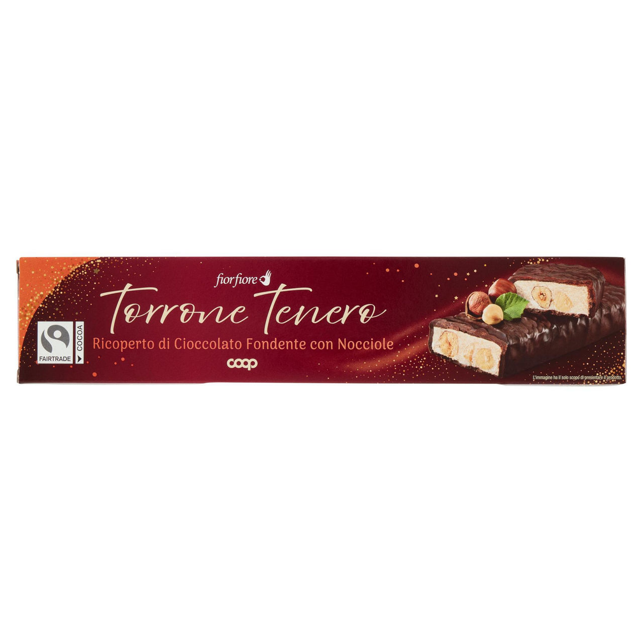 Torrone tenero ricoperto di cioccolato fondente con nocciole 200 gr - Immagine 01