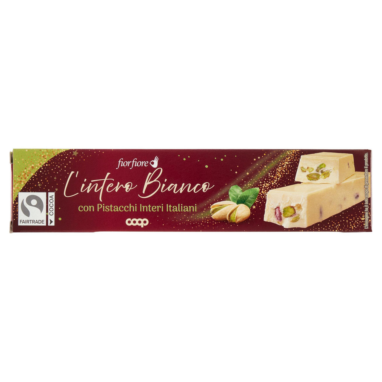 Barra di cioccolato bianco con pistacchi interi italiani 150 gr - Immagine 01
