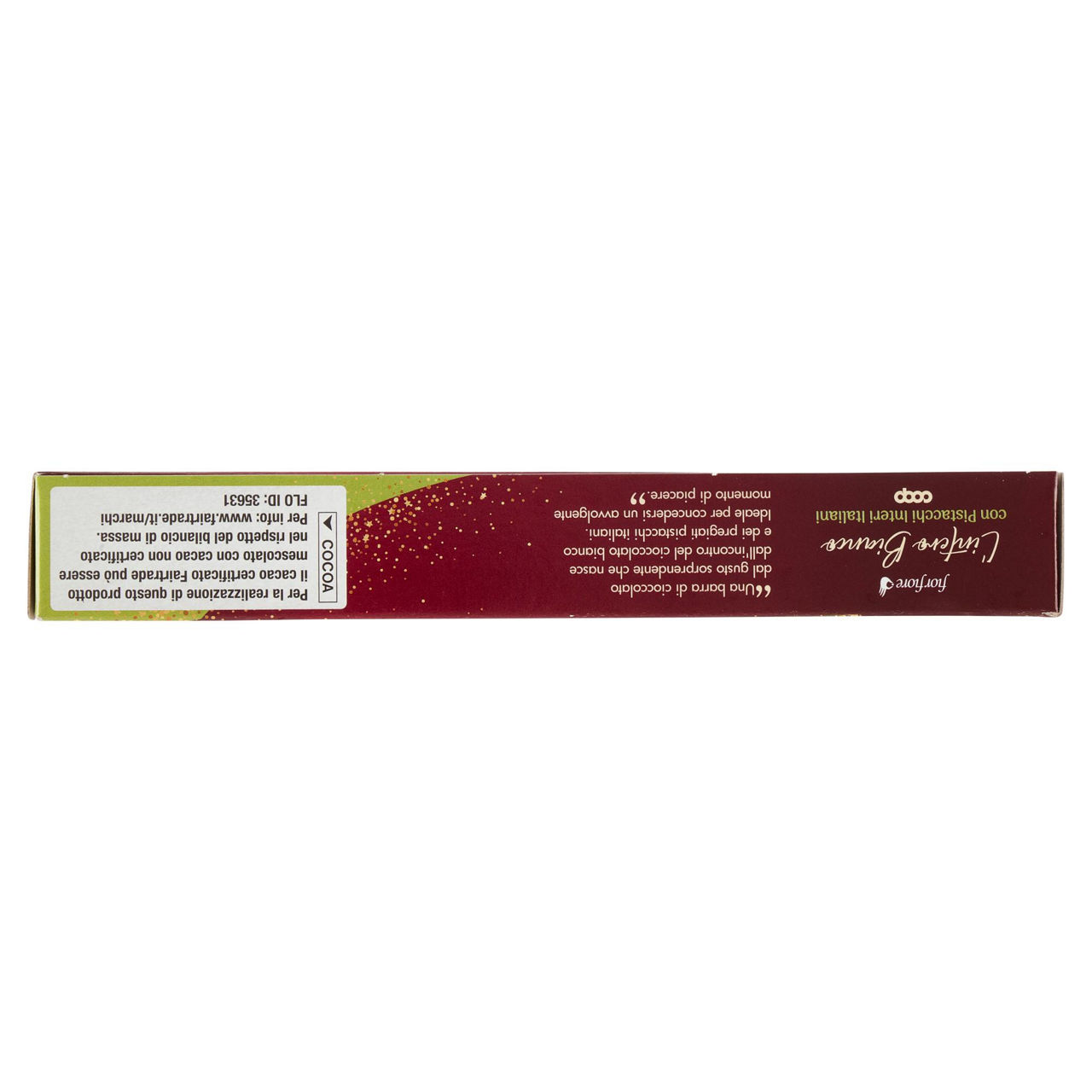 Barra di cioccolato bianco con pistacchi interi italiani 150 gr - Immagine 51