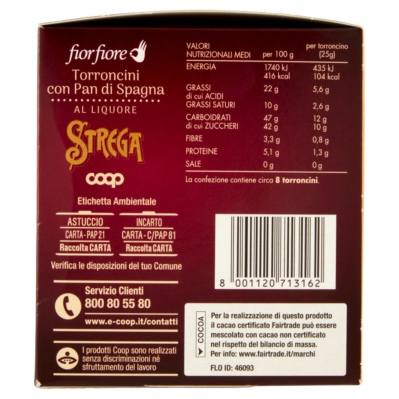 Torroncini ricoperti di cioccolato con pan di spagna al liquore strega 200 gr  - Immagine 31
