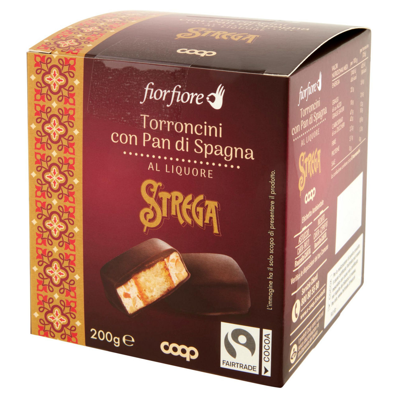 Torroncini ricoperti di cioccolato con pan di spagna al liquore strega 200 gr  - Immagine 11