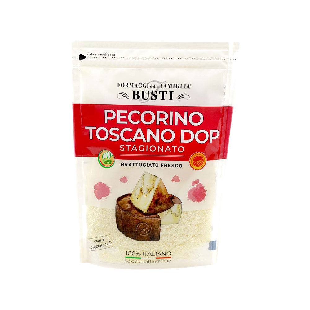 Pecorino Toscano DOP stagionato grattugiato fresco 90 gr - Immagine 01