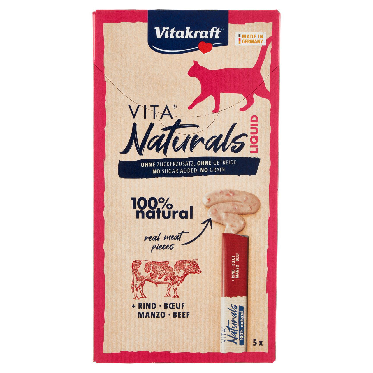 Snack cremoso per gatti manzo 5 pz x 15 gr - Immagine 01