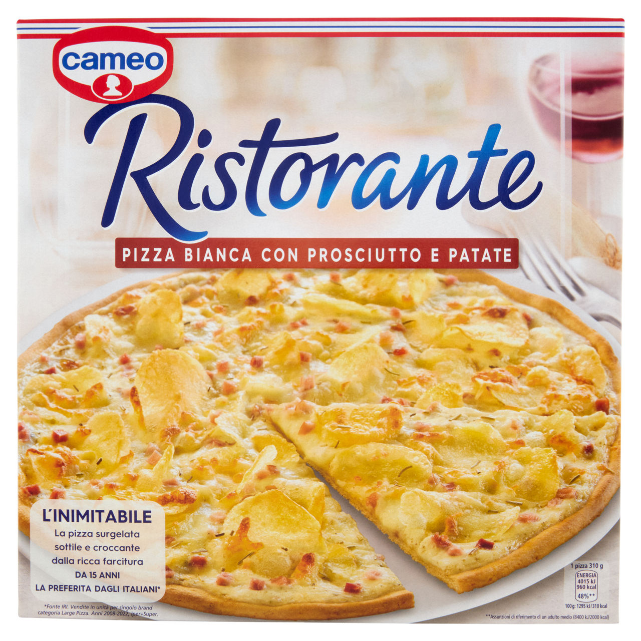 Pizza bianca con prosciutto e patate 310 gr