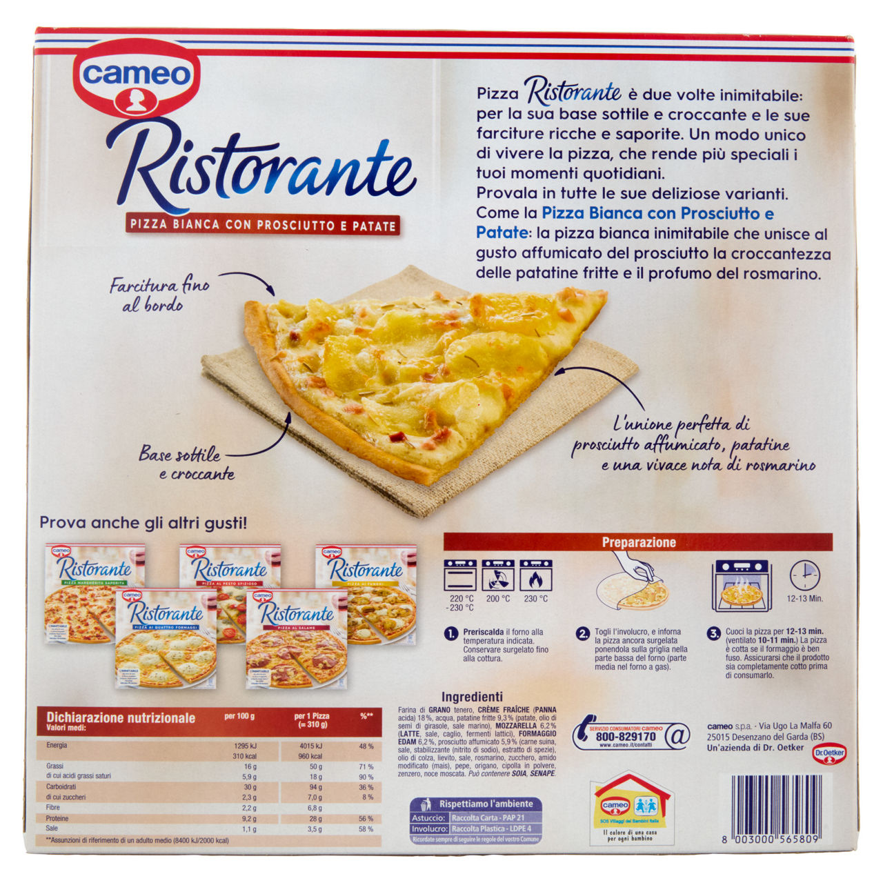 Pizza bianca con prosciutto e patate 310 gr - Immagine 21