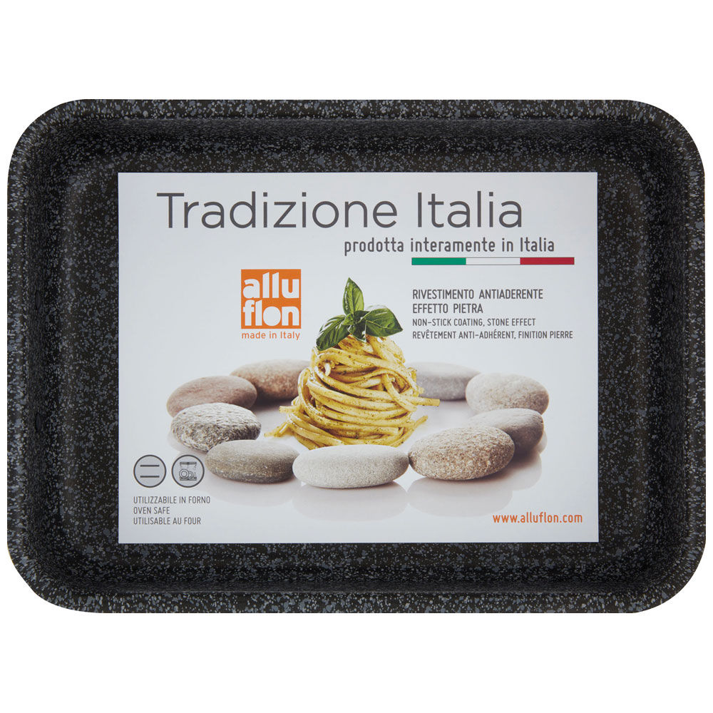 Lasagnera con rivestimento antiaderente effetto pietra 25 x 18 cm