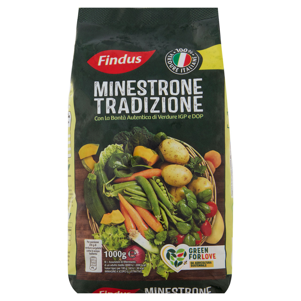 Minestrone tradizione surgelato con Verdure IGP e DOP 1 kg
