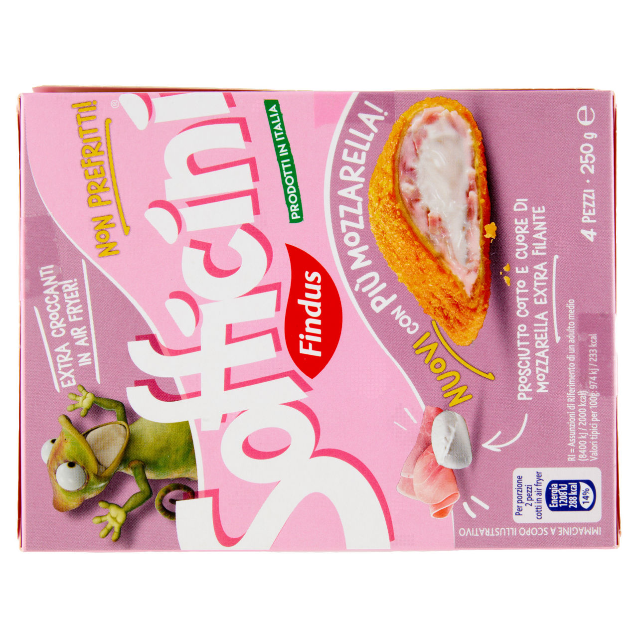 Sofficini al prosciutto cotto con cuore di mozzarella extra filante 4 pz 250 gr - Immagine 41