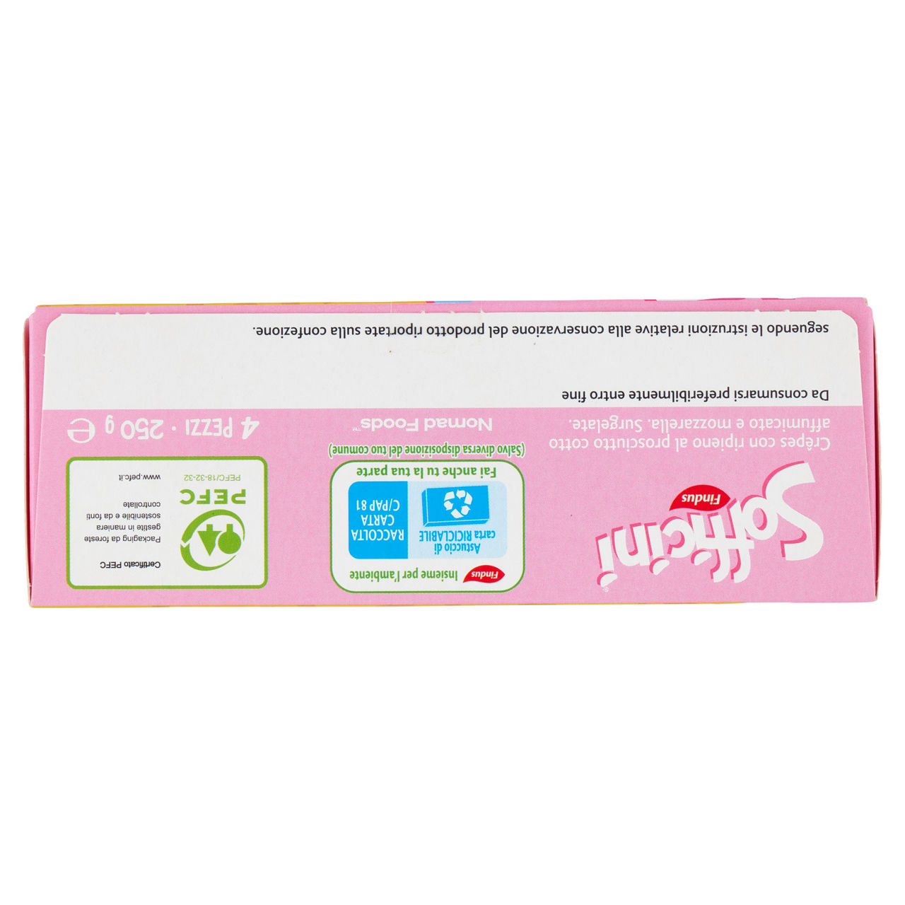 Sofficini al prosciutto cotto con cuore di mozzarella extra filante 4 pz 250 gr - Immagine 81