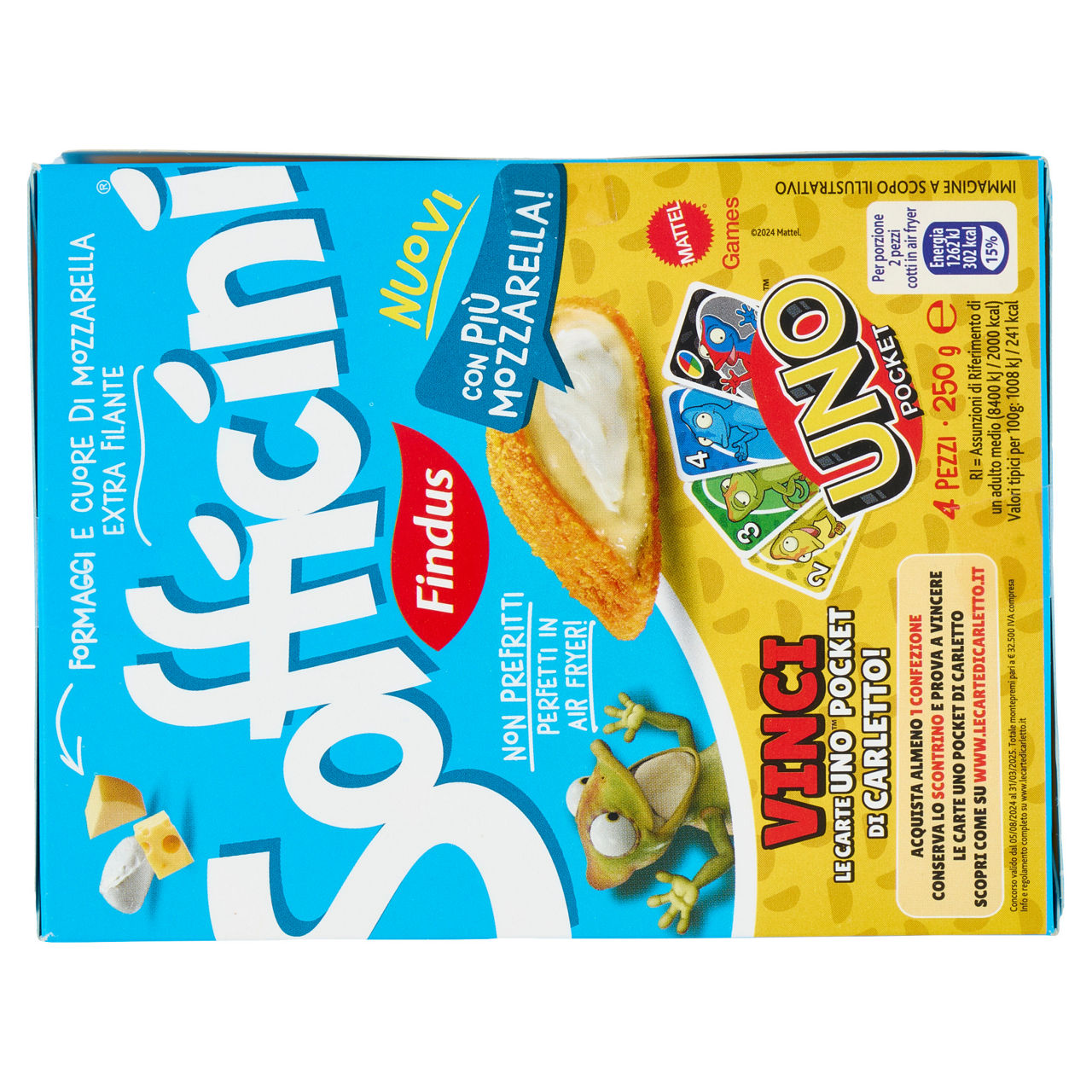 Sofficini ai formaggi con cuore di mozzarella extra filante 4 pz 250 gr - Immagine 51