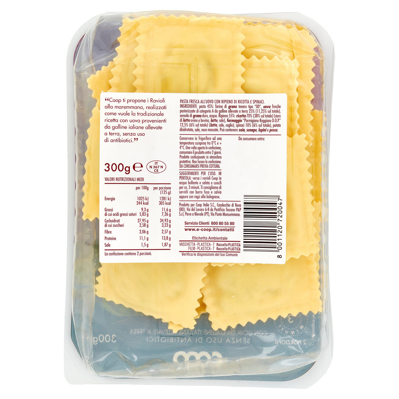 Ravioli freschi alla Maremmana ricotta e spinaci 300 gr - Immagine 31