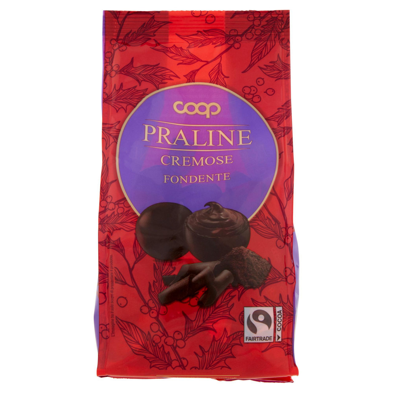Praline con cioccolato fondente e ripieno al cacao 200 gr - Immagine 01