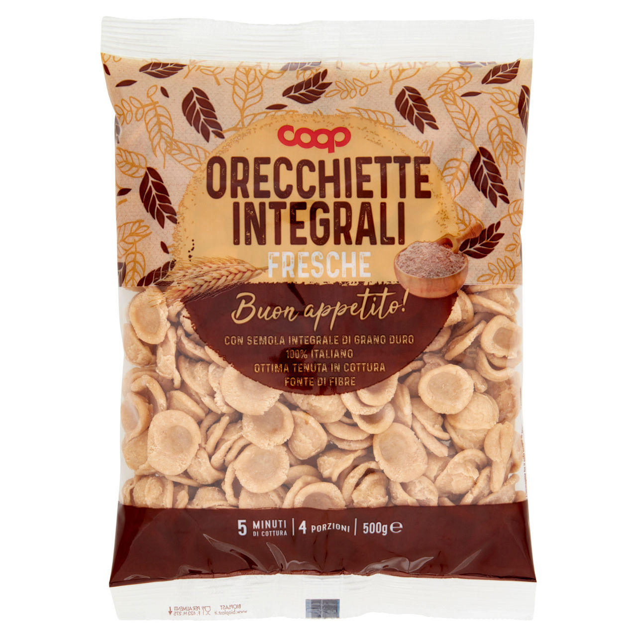 Orecchiette integrali fresche 500 gr