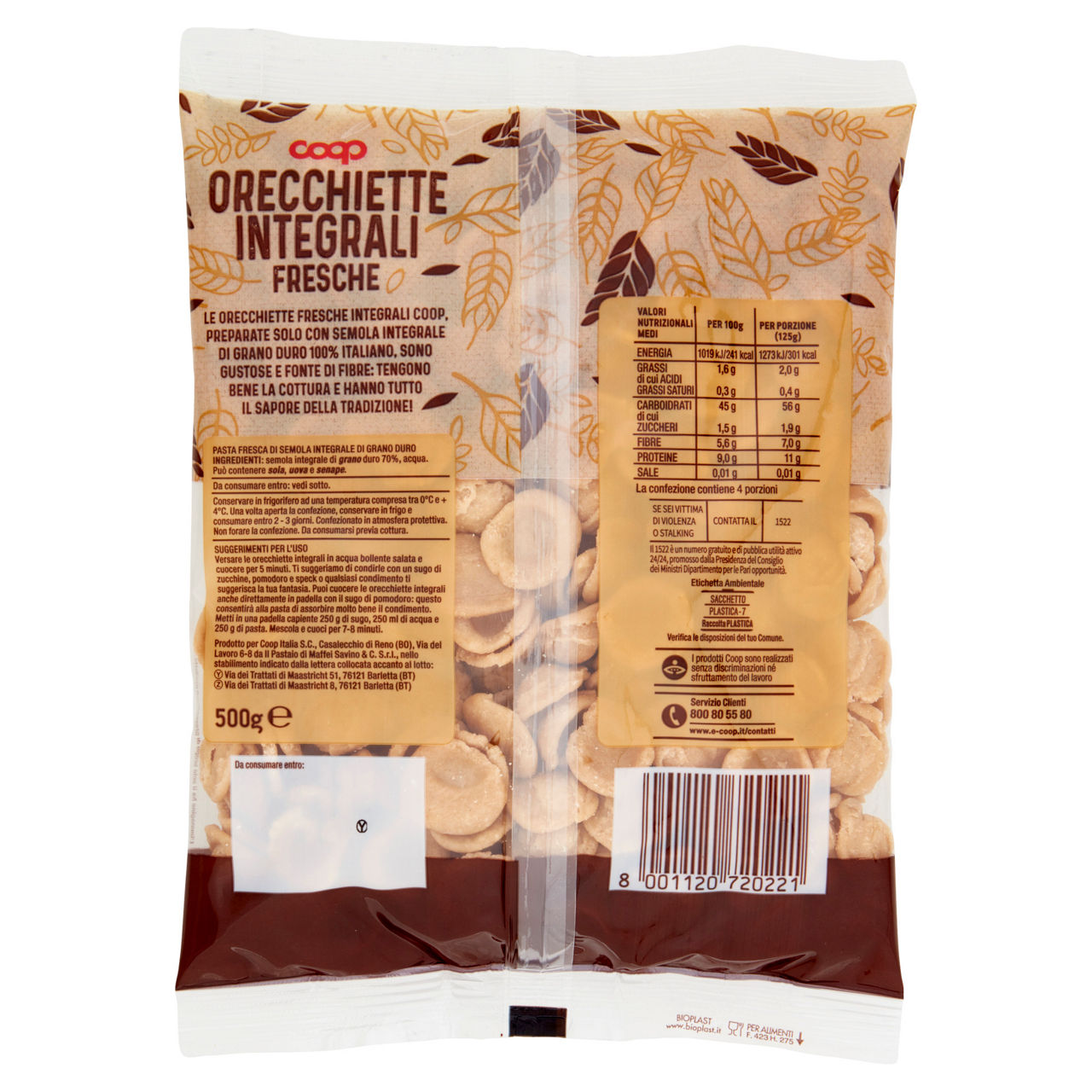 Orecchiette integrali fresche 500 gr - Immagine 21