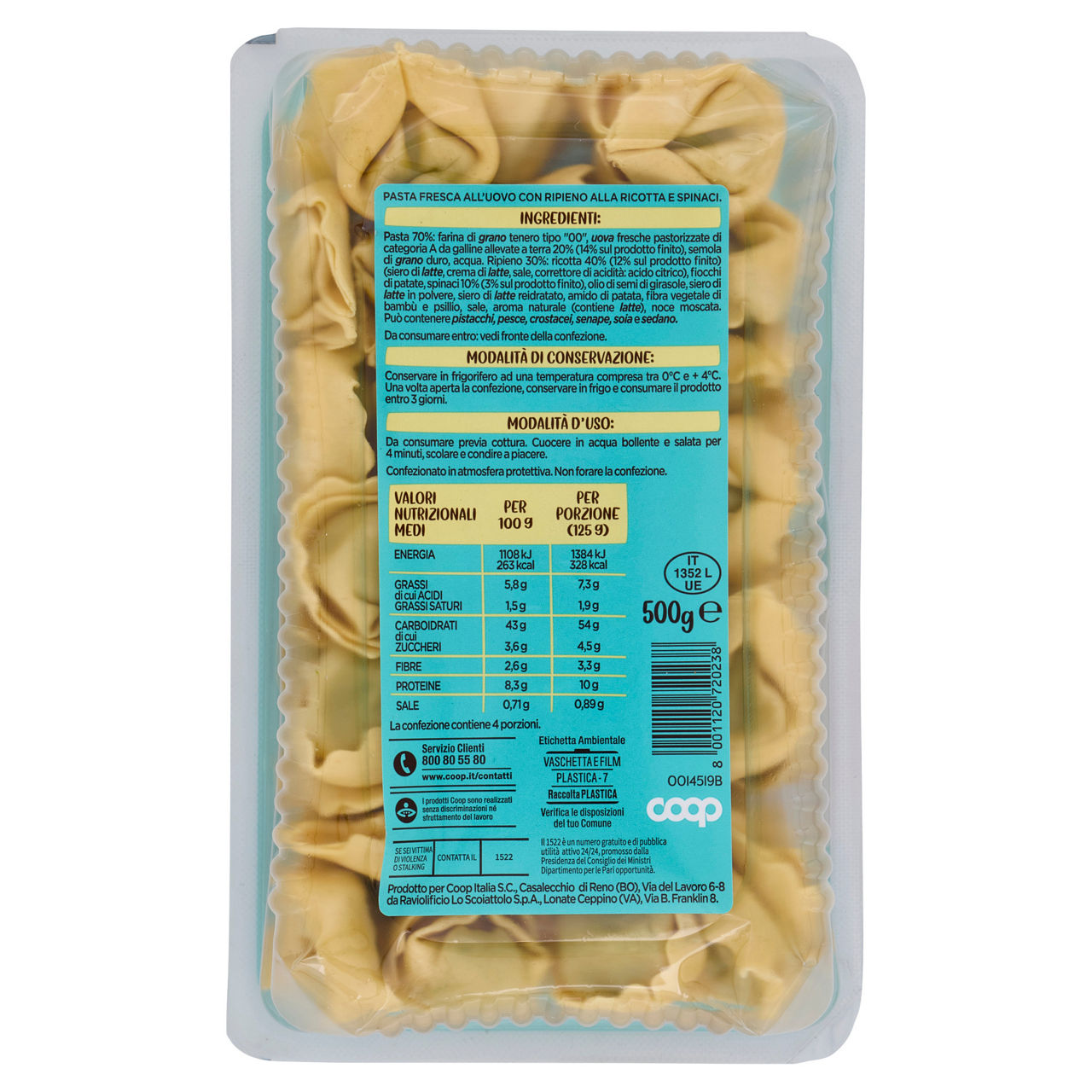 Tortelloni ricotta e spinaci 500 gr - Immagine 81