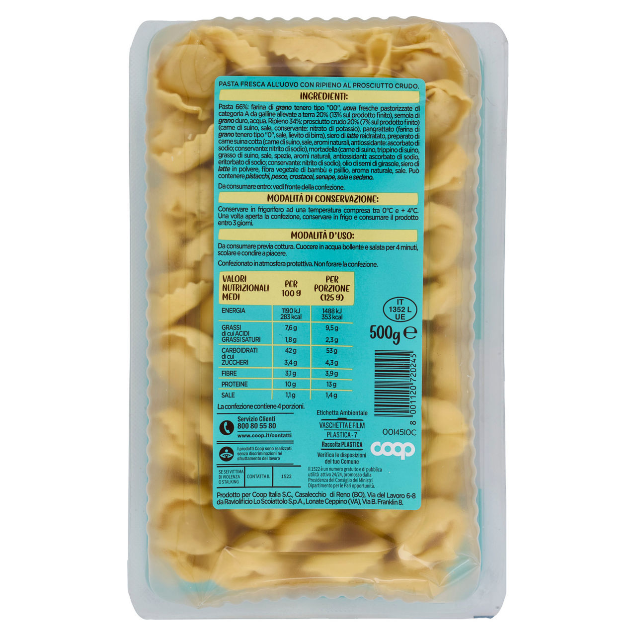 Tortellini con prosciutto crudo 500 gr - Immagine 81