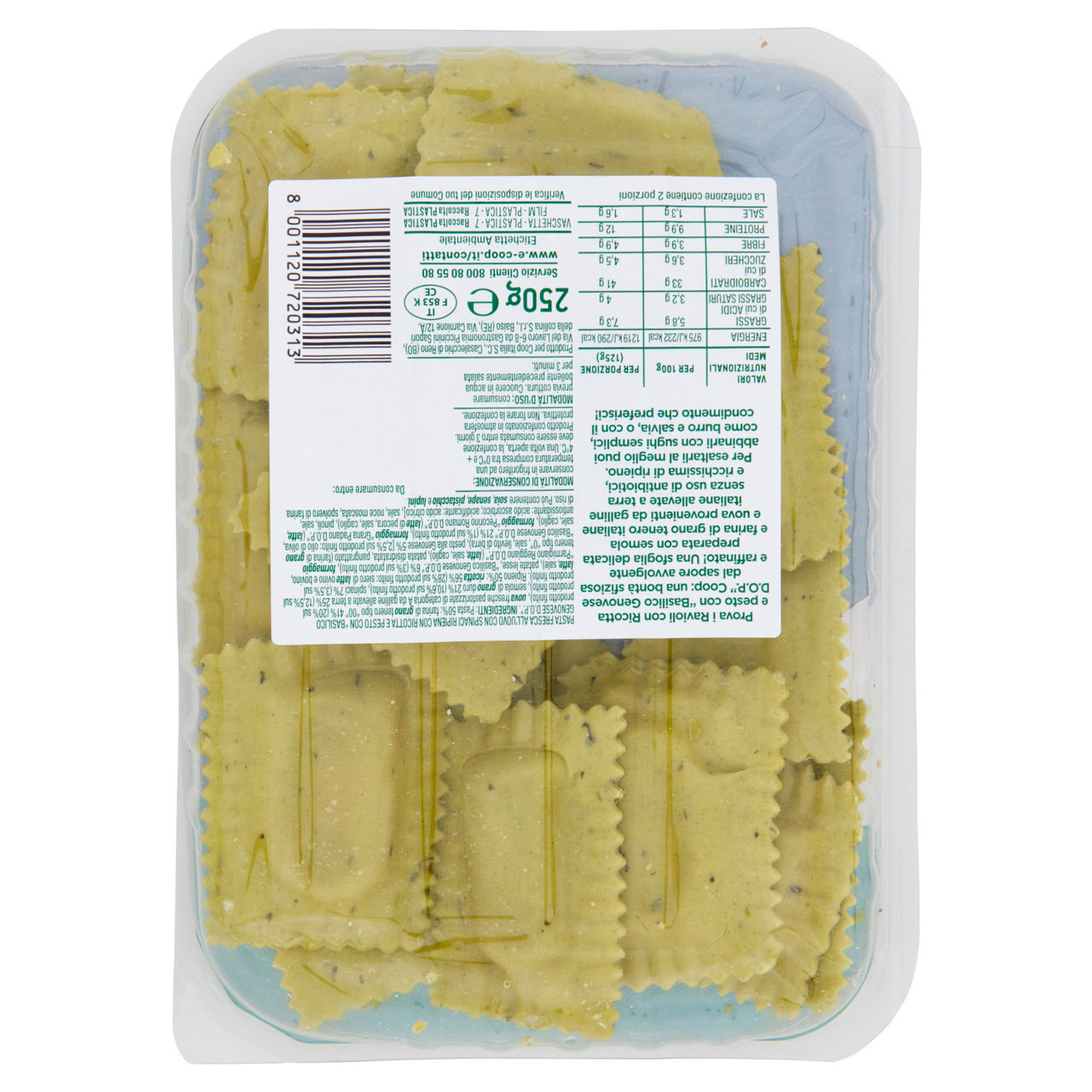 Ravioli con ricotta e pesto con Basilico Genovese DOP 250 gr - Immagine 31