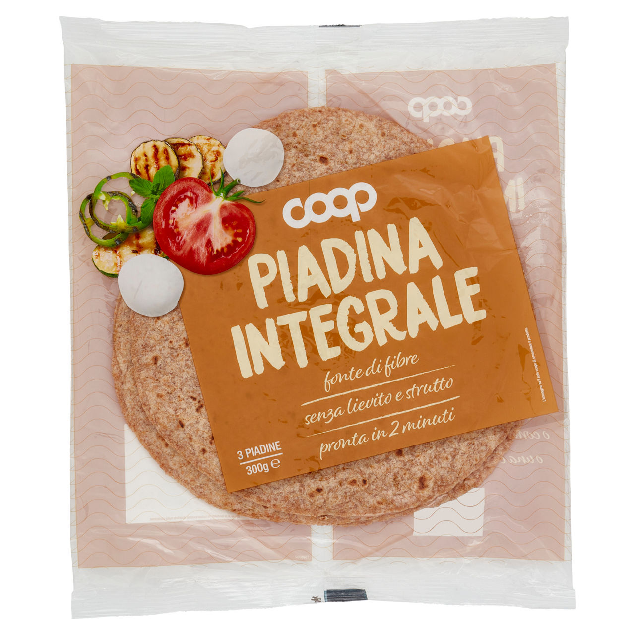 Piadina integrale 3 pz 300 gr - Immagine 01