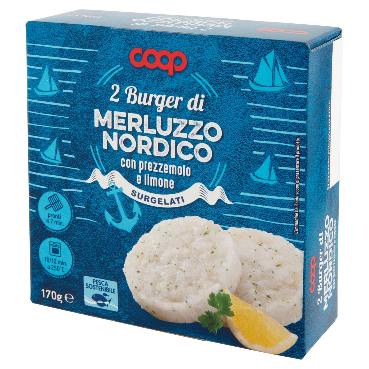 Burger di merluzzo Nordico con prezzemolo e lime surgelati 170 gr - Immagine 41