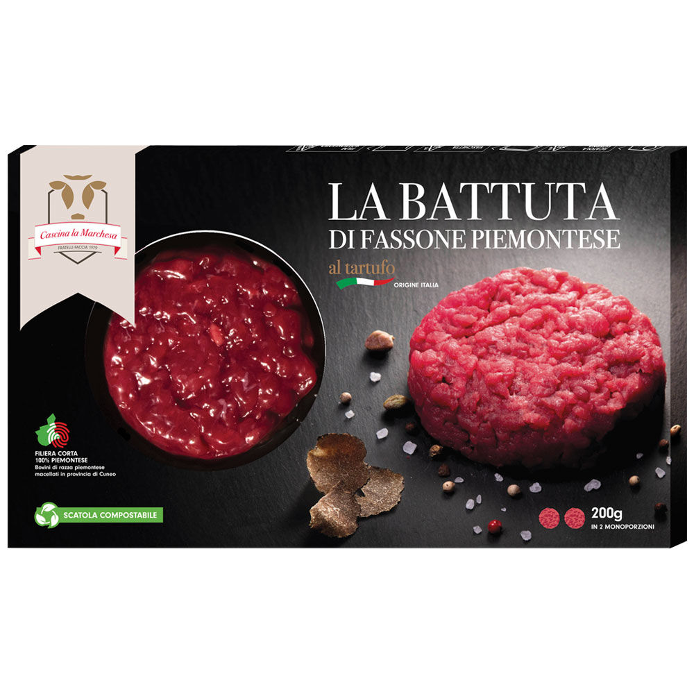 Battuta di fassona Piemontese al tartufo 2 pz da 100 gr - Immagine 01